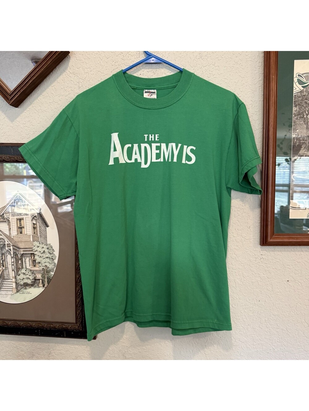 Vintage 2003-2004 RARE The Academy Is Emo Pop Punk Green Tour Shirt Size Medium